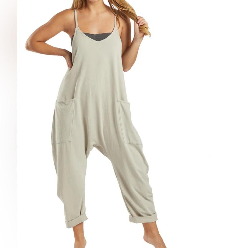 Free People Movement Hot Shot Onesie in mocha latte beige cream color
